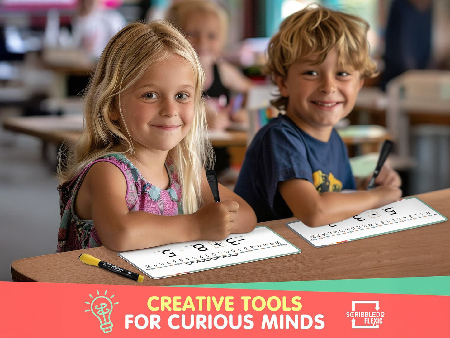 Dry Erase Flexic Negative Number Line 4"x12" (10 pc)