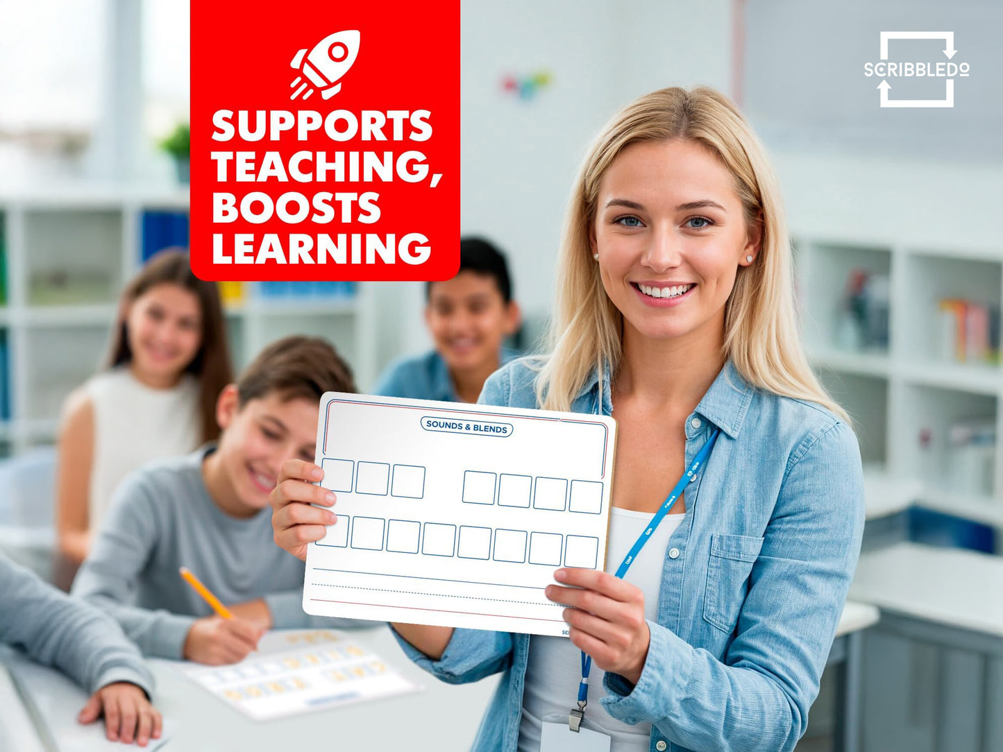 Sounds & Blends / Syllables Whiteboard 9"x12"