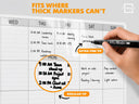 Extra Fine Tip Black Dry Erase Markers 4 Pack with Magnetic Cap and Eraser Tip