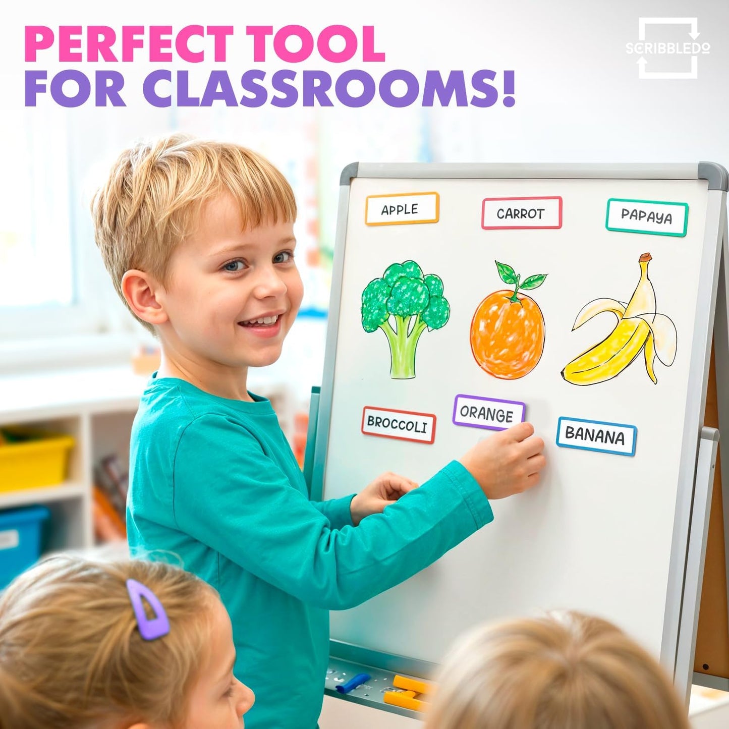Dry Erase Magnetic Labels 3.1" x 1.2" 10 Pk