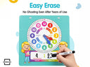 Interactive Dry Erase Teaching Clock - 2 Markers Included