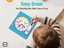 Rainbow Dry Erase Teaching Clock - 2 Markers Included