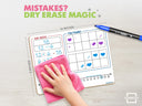 Bar Model, Ten Frame, Number Line & 1–120 Chart Dry Erase Board – 9x12