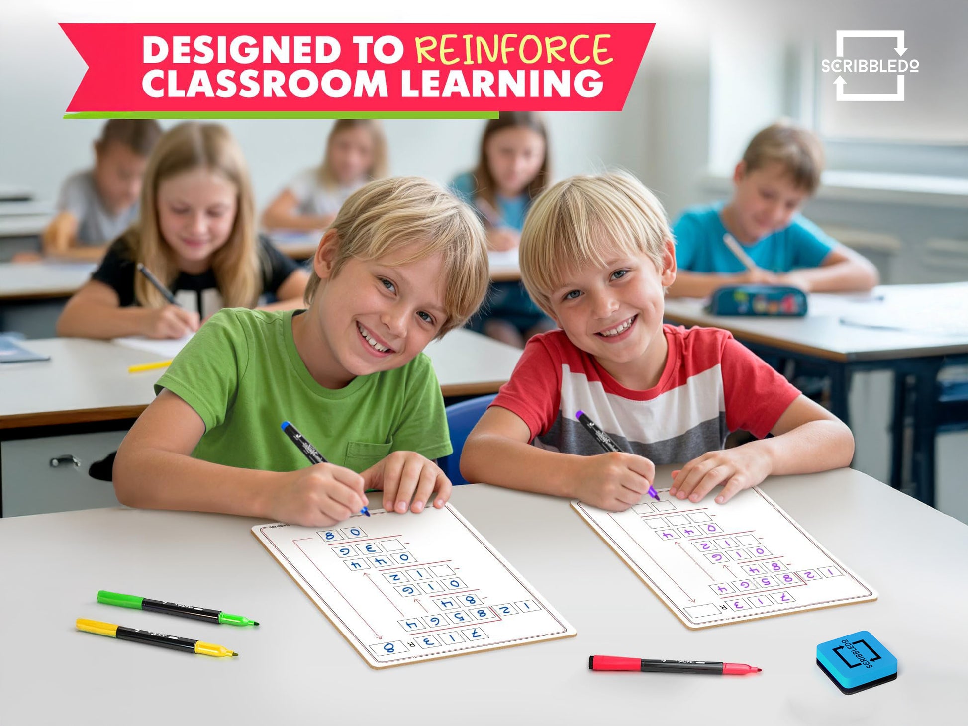 11x14 Division Dry Erase Board – Long Division for 2-Digit Divisors