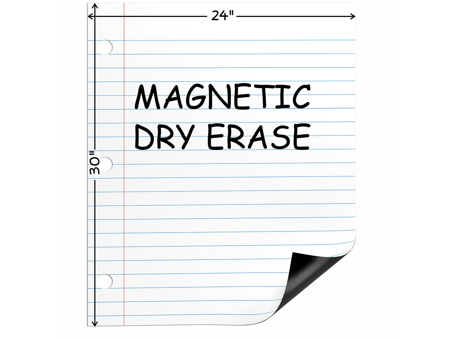 24"x30" Giant Dry Erase Notebook Magnet – Classroom Whiteboard Teaching Aid