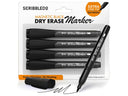 Extra Fine Tip Black Dry Erase Markers 4 Pack with Magnetic Cap and Eraser Tip