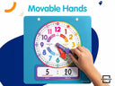Rainbow Dry Erase Teaching Clock - 2 Markers Included