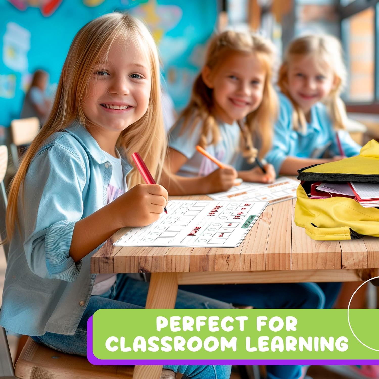 Phonics Practice Flexic Dry Erase Sheets 9"x12" (10 pc)