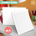 College Ruled Lined White Dry Erase Flexic Sheet 9"x12" (10 pc)