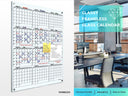 Magnetic Glass Whiteboard Calendar 34"x46" Yearly Planner