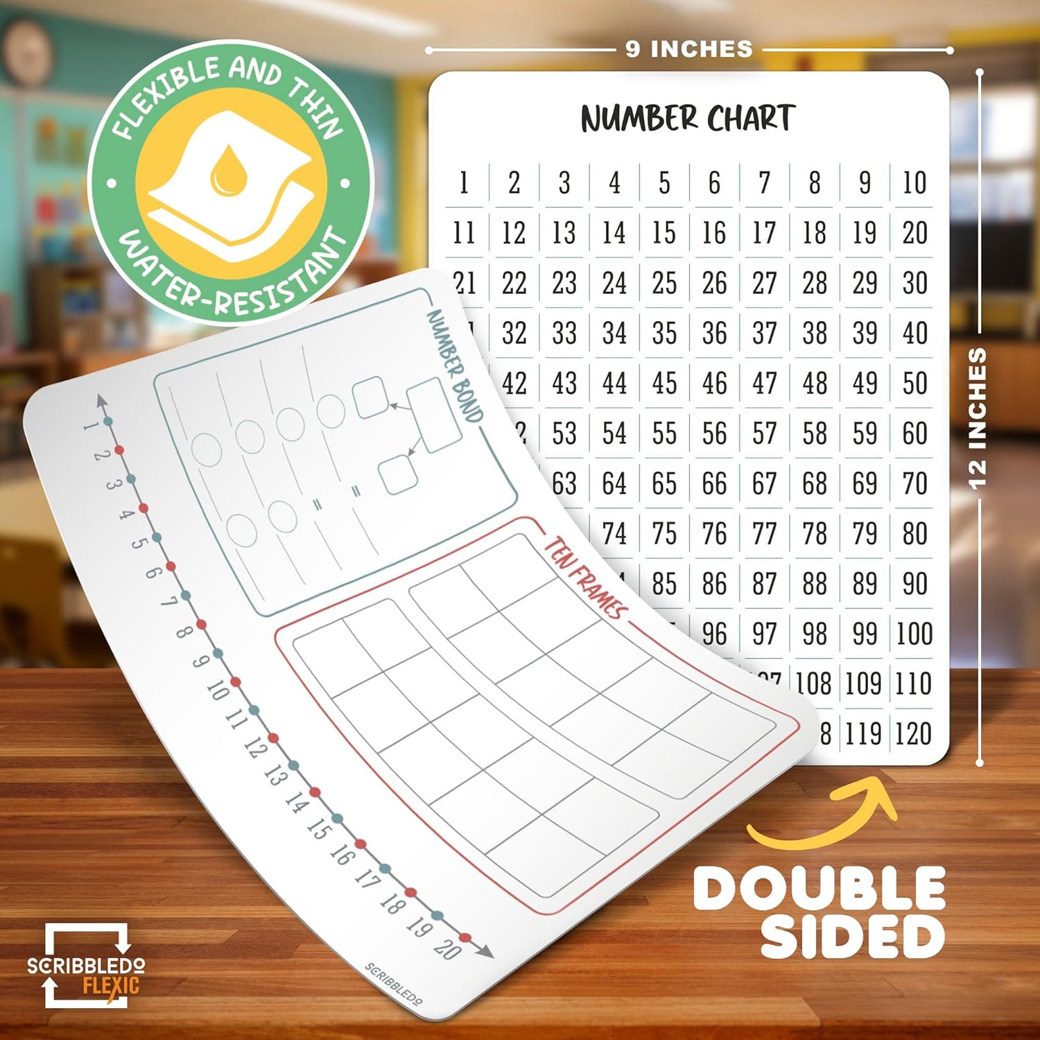 Number Bonds Dry Erase Flexic Sheet 9"x12" (10 pc)