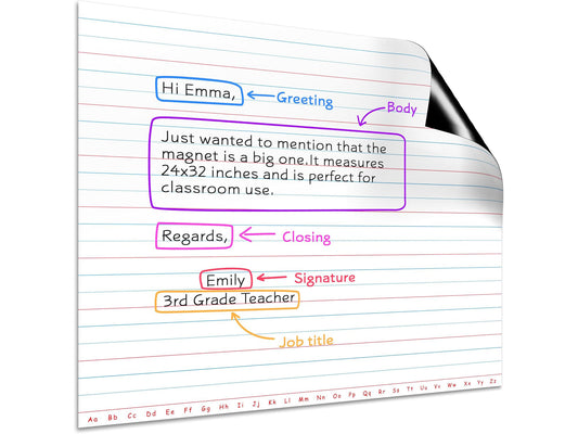 24"x30" Giant Dry Erase Writing Magnet – Classroom Whiteboard Teaching Aid