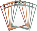 Reusable Dry Erase Sleeves, 6 Pack with Marker Holder, Boho Color