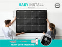 Black Magnetic Glass Whiteboard Calendar 34"x46" Yearly Planner