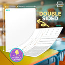 Base Ten Blocks Dry Erase Flexic Sheet 9"x12" (10 pc)