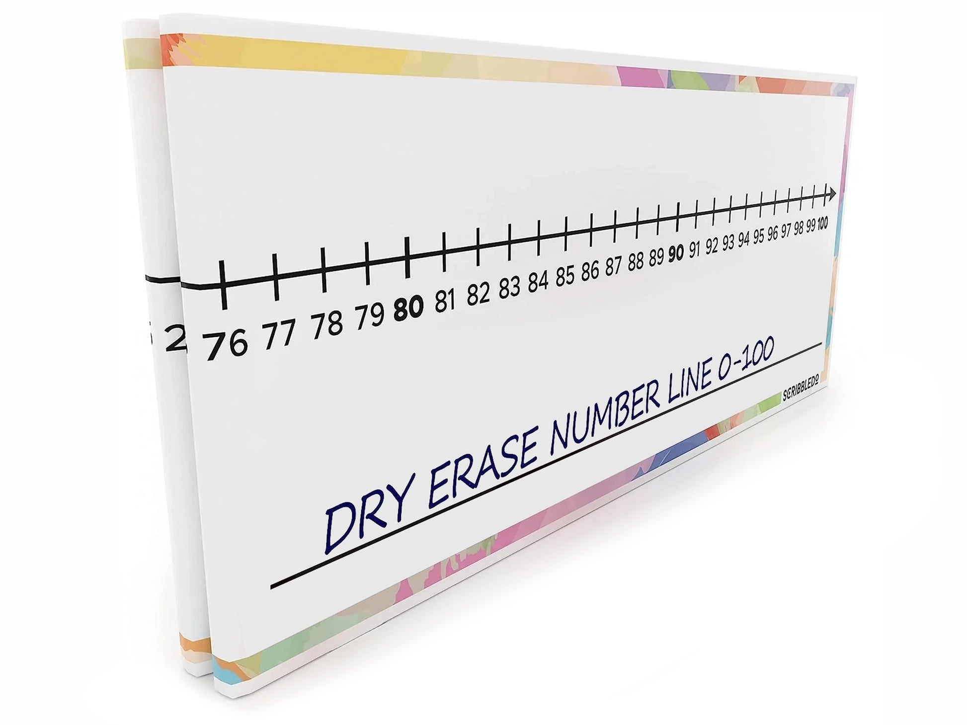 0-100 Number Line Double Sided Whiteboard 4 FT
