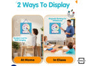 Rainbow Dry Erase Teaching Clock - 2 Markers Included