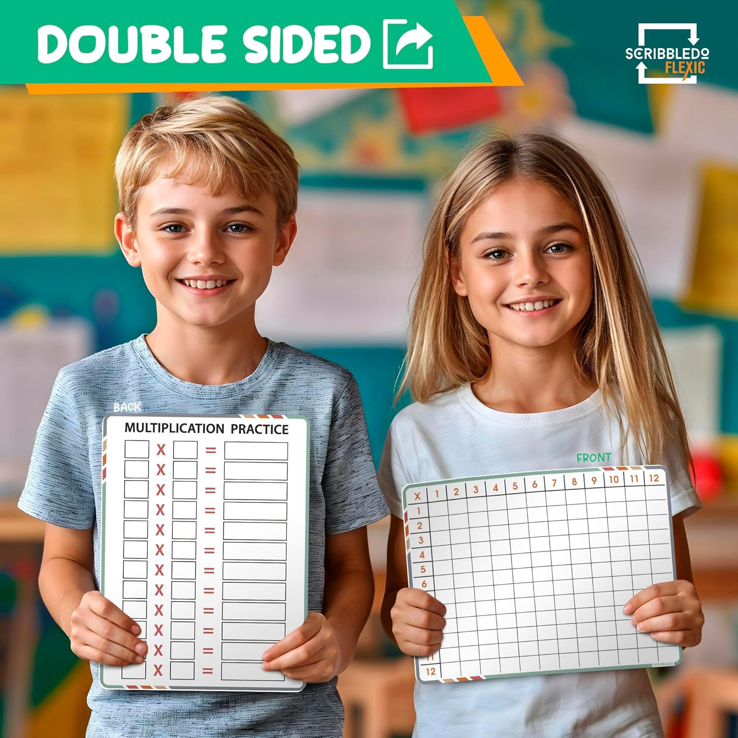 Multiplication Dry Erase Flexic Sheet 9"x12" (10 pc)