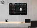 Black Magnetic Glass Whiteboard Calendar 24"x36" Monthly Planner