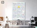 Magnetic Glass Whiteboard Calendar 34"x46" Yearly Planner