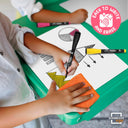 Small Grid Math Practice Flexic Dry Erase Sheet 9"x12" (10 pc)