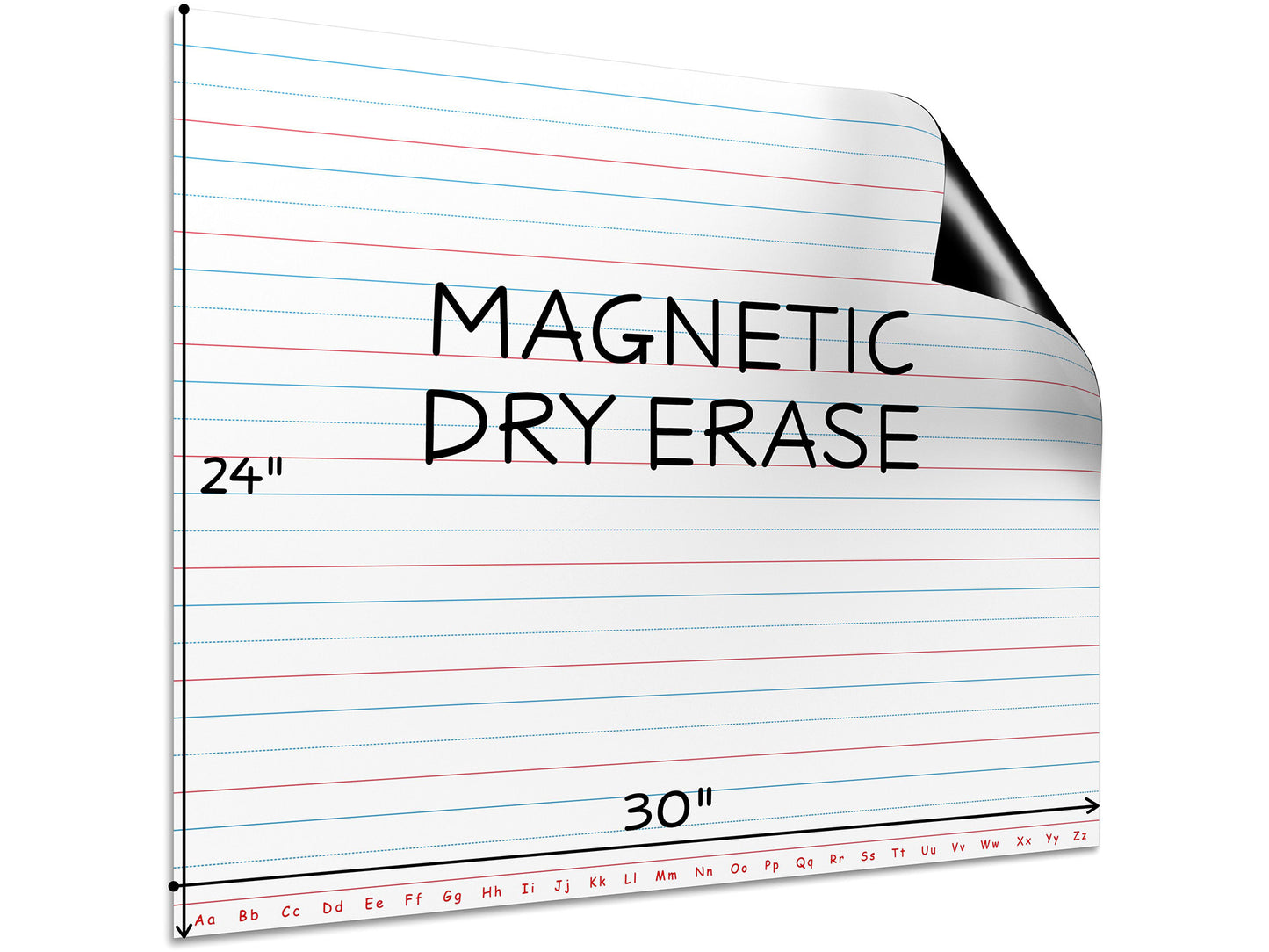 24"x30" Giant Dry Erase Writing Magnet – Classroom Whiteboard Teaching Aid