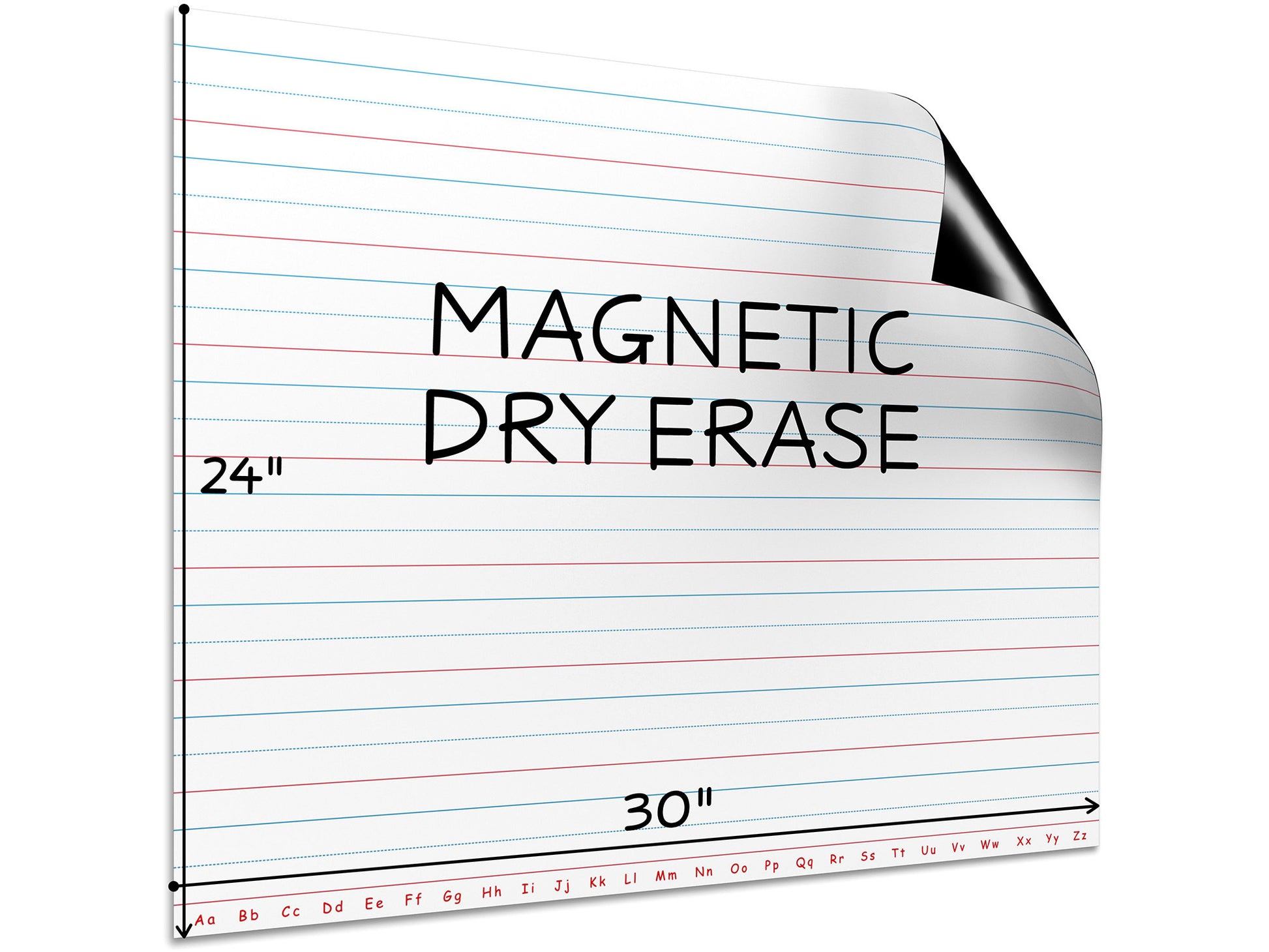 24"x30" Giant Dry Erase Writing Magnet – Classroom Whiteboard Teaching Aid