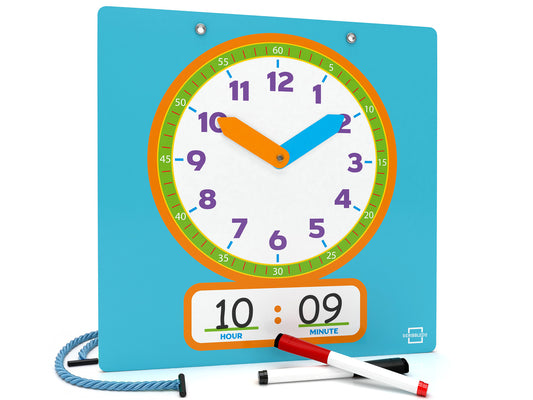 Dry Erase Learning Clock with 2 Markers