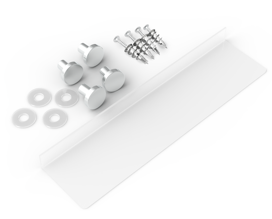 Complete Glass Whiteboard Hardware Kit