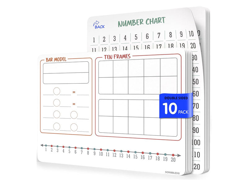 Bar Model Dry Erase Flexic Sheet 9"x12" (10 pc)