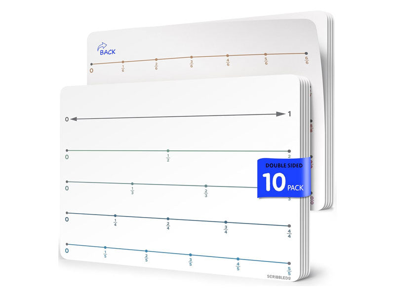 Fraction Dry Erase Flexic Sheet 9"x12" (10 pc)