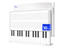 Keyboard Practice Flexic Dry Erase Sheets 11"x14" (10 pc)