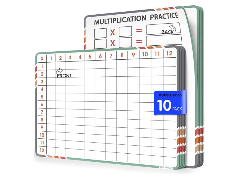 Multiplication Dry Erase Flexic Sheet 9"x12" (10 pc)