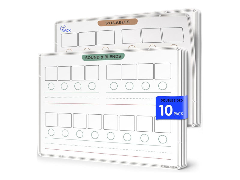 Phonics Practice Flexic Dry Erase Sheets 9"x12" (10 pc)