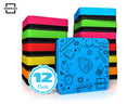 12 pack Magnetic Dry Erase Erasers Assorted Colors