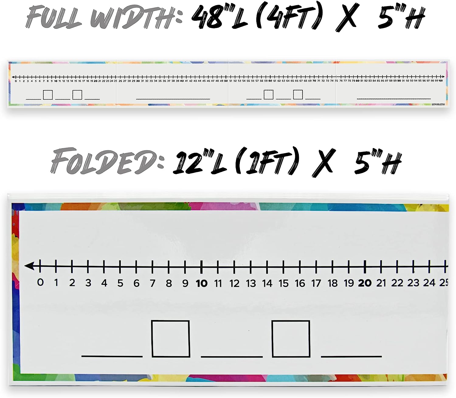 foldable double sided number line whiteboard 