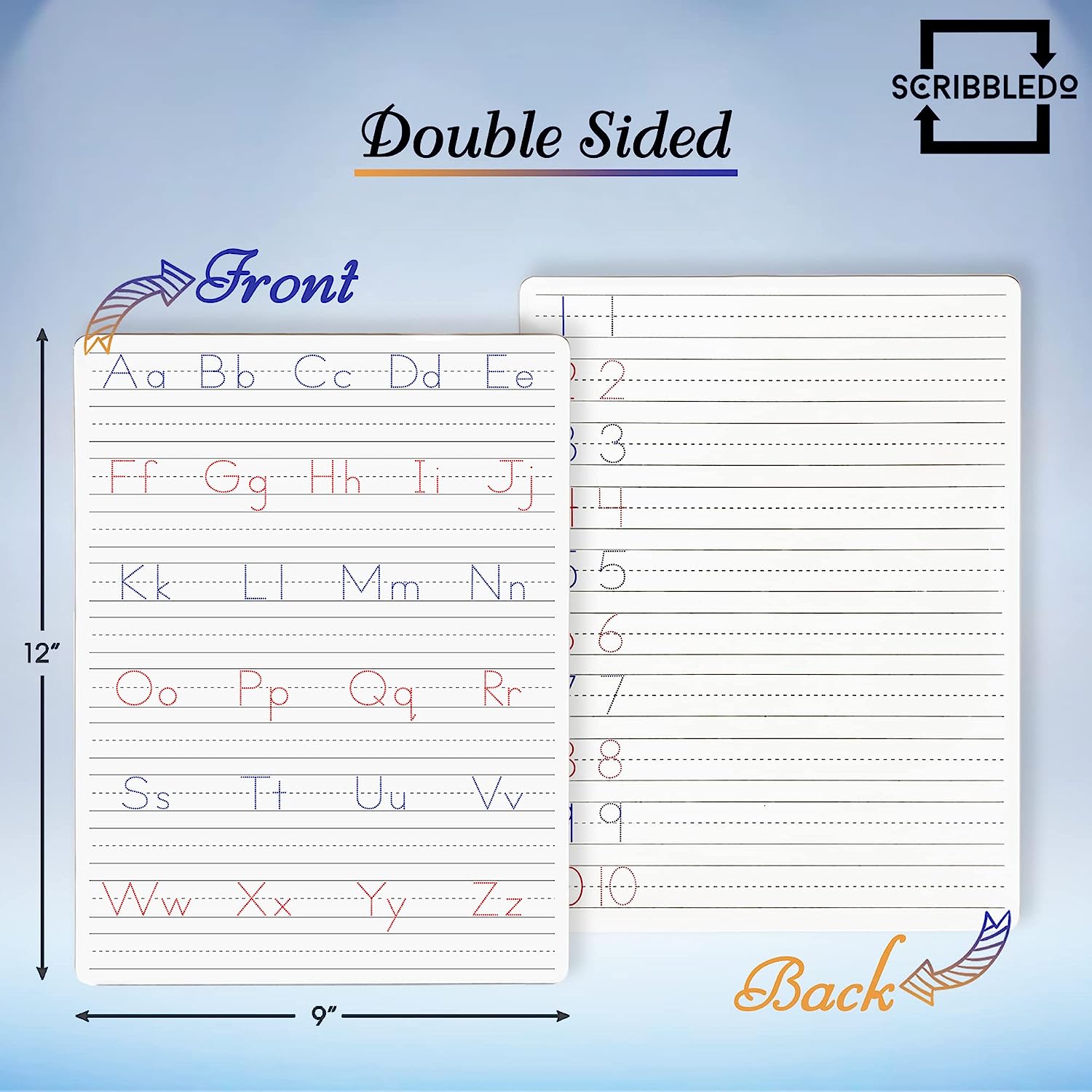 25 Pack Double Sided Whiteboards Lined Dry Erase Board for Kids Ruled Writing Board Handwriting Practice for Kids Small White Board Dry Erase Boards