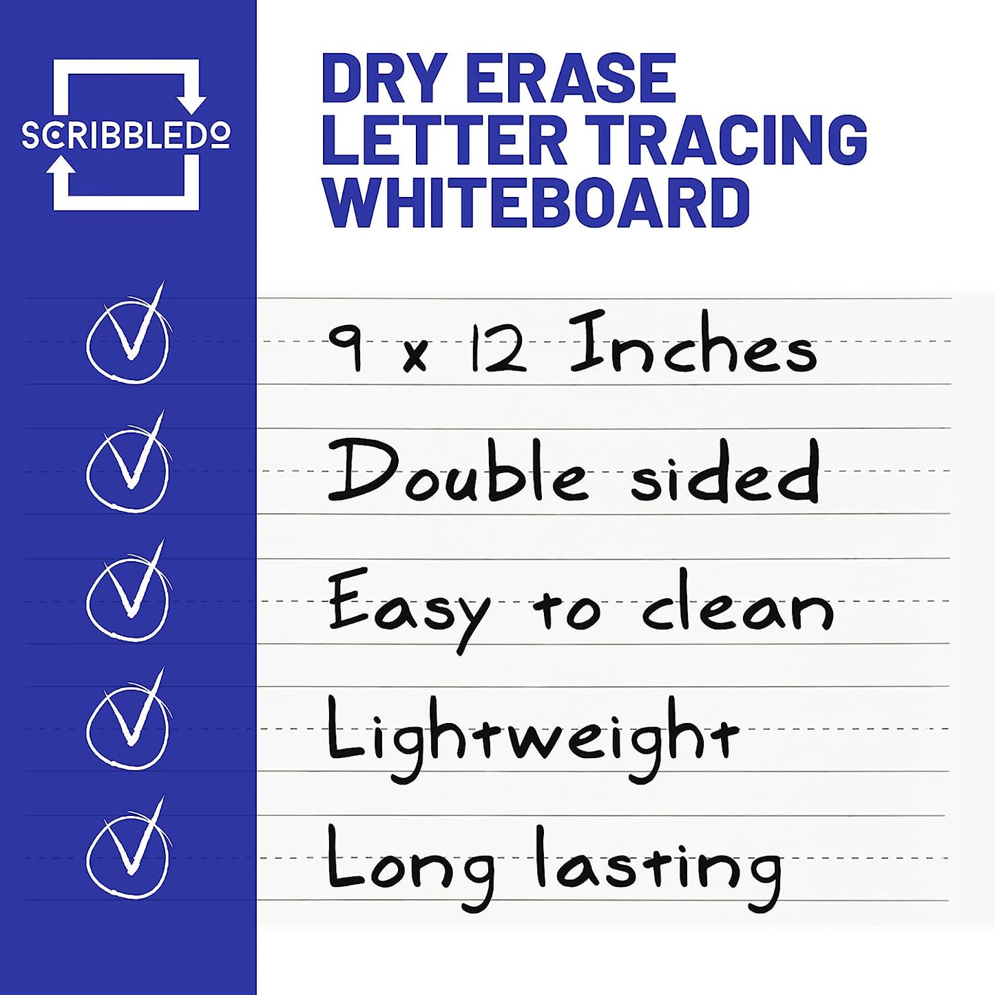 dry erase letter tracing whiteboard 9x12