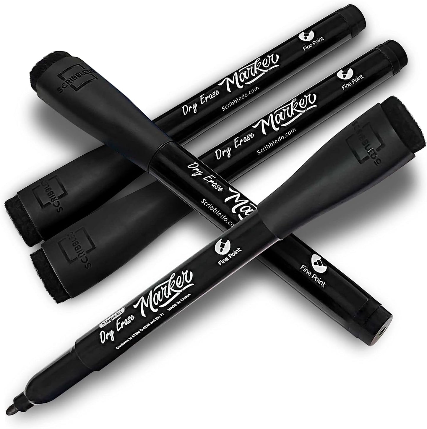DIVERSEBEE Fine Tip Pens, 4 Pack Quick Dry Markers, Bible Journaling Black