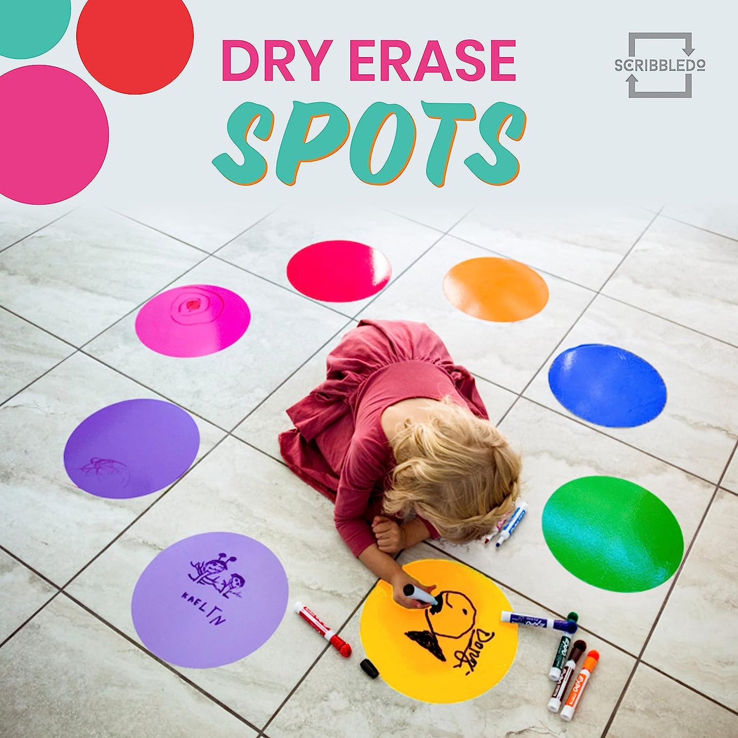 8 pack Dry Erase Dots 11"