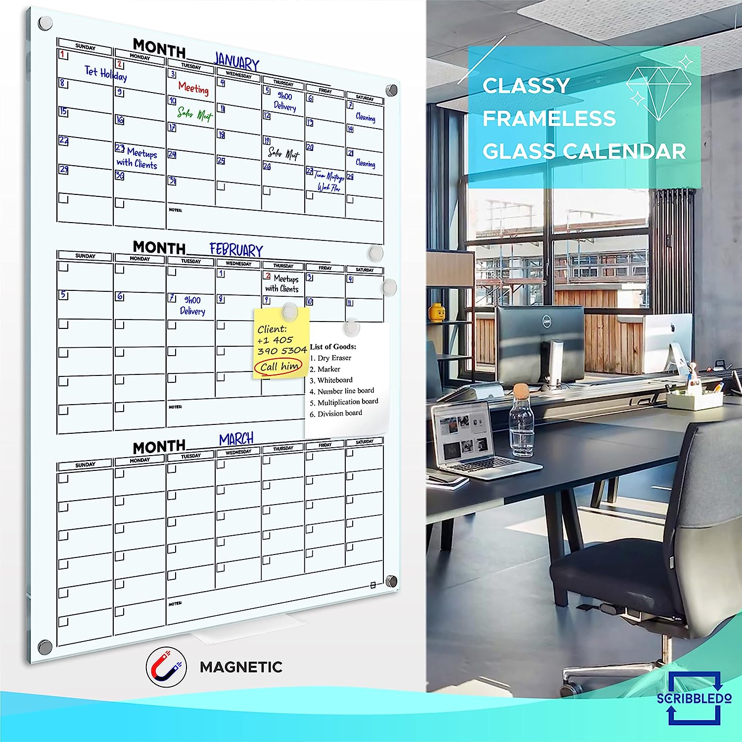 2026 Dry Erase Wandkalender - Jaarlijkse jaarplanner 2026 Dry Erase Wandkalender - Jaarlijkse jaarplanner