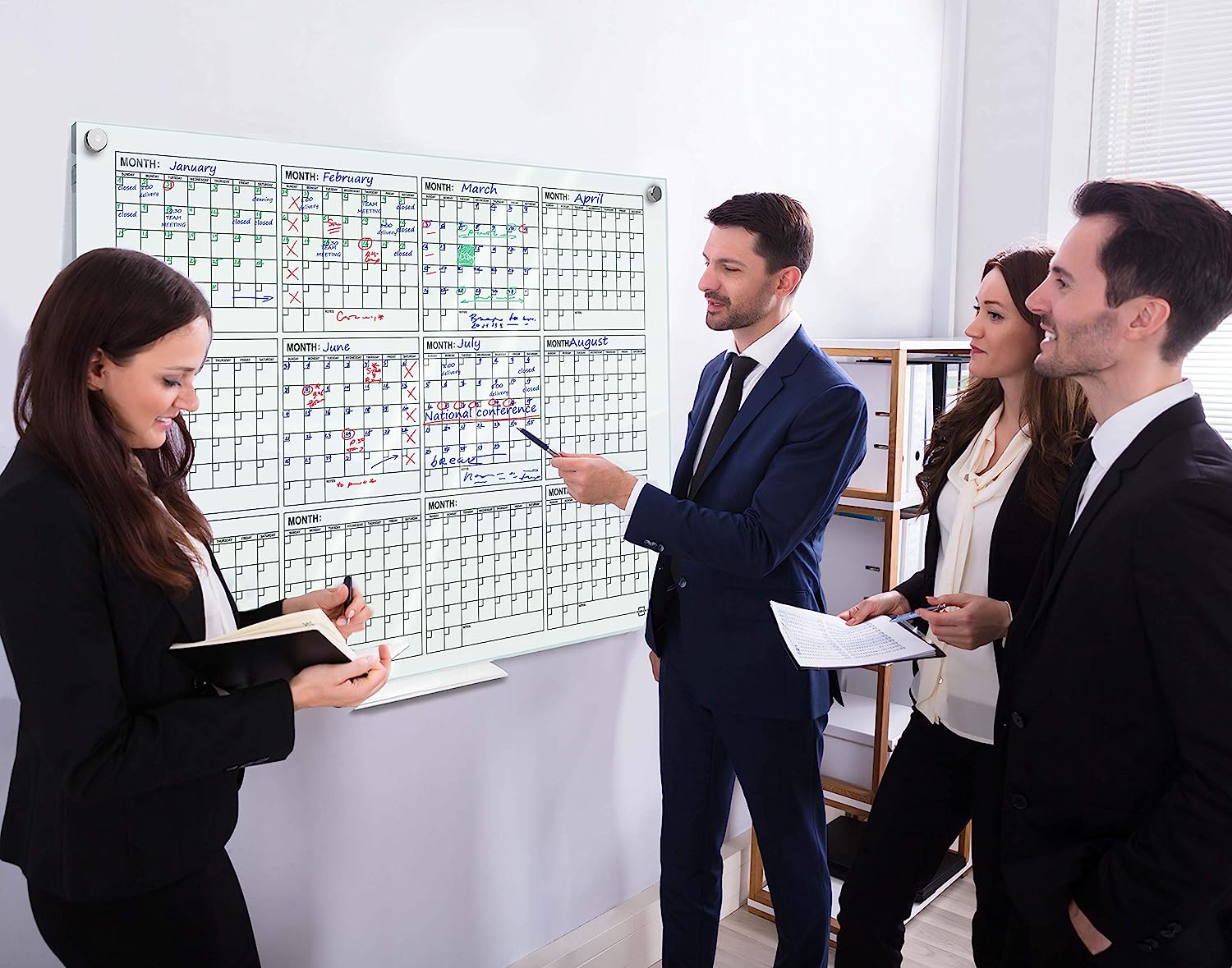 large dry erase yearly wall calendar 34x46