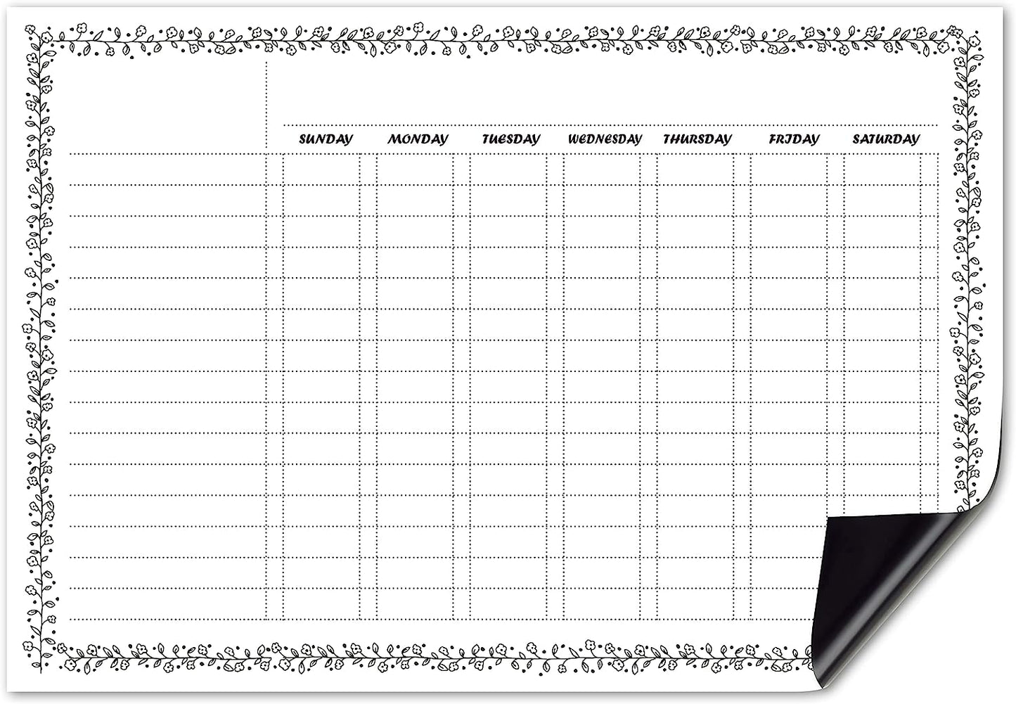 Dry erase magnetic chore chart 11x17