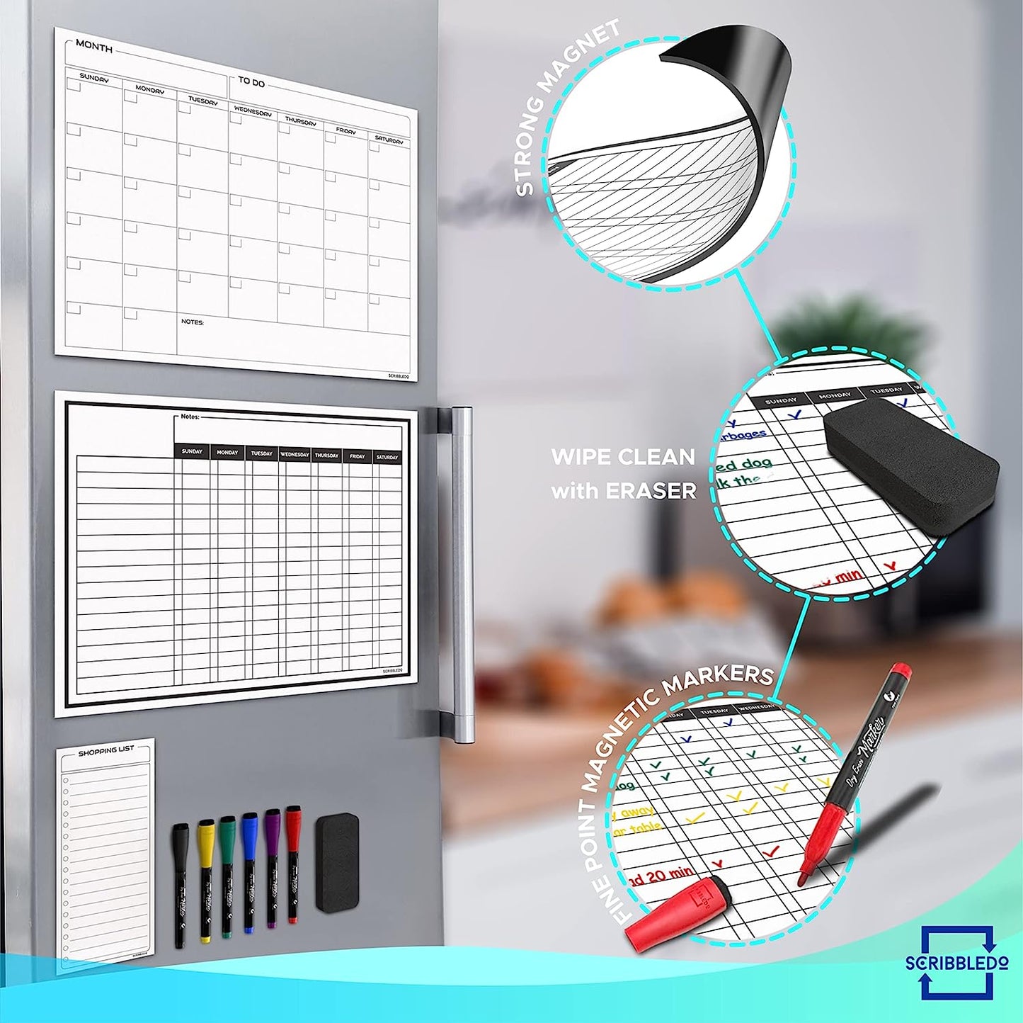 magnetic dry erase chore chart 13x17 with marker