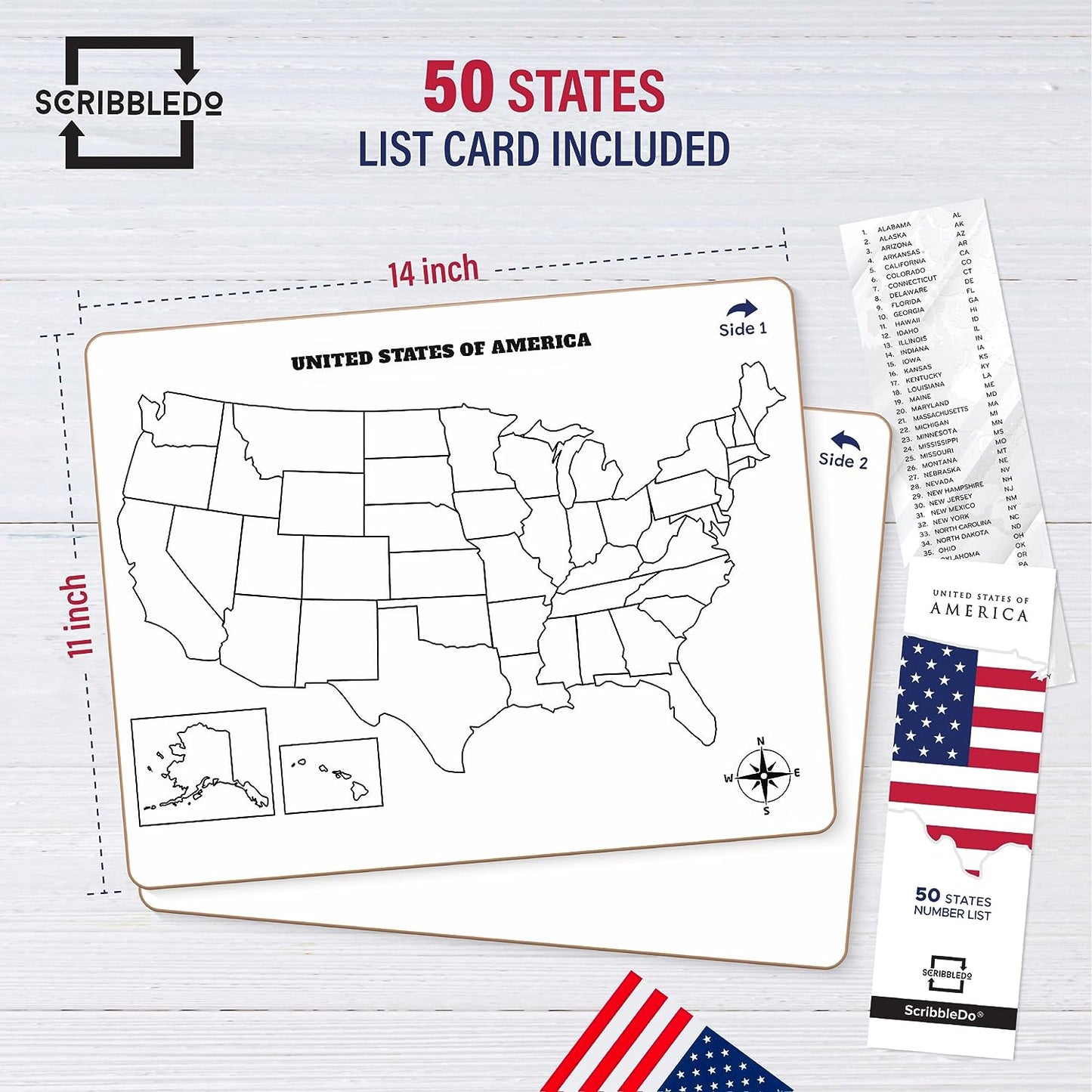 United States Map 11"x14"