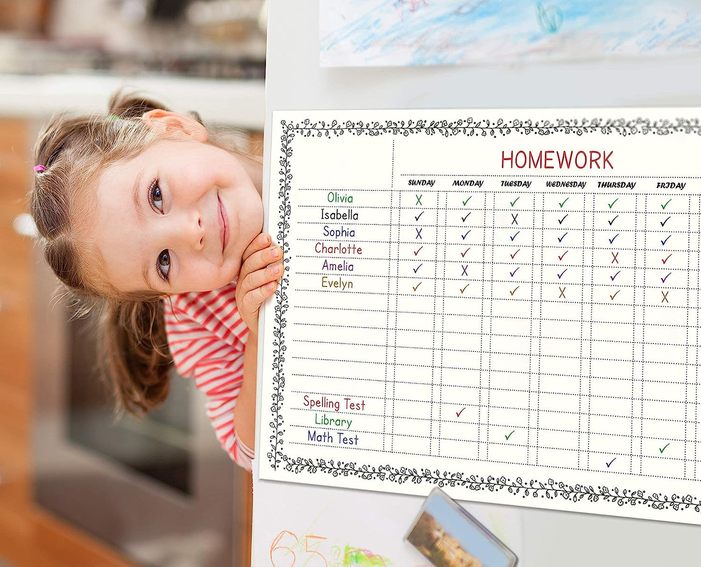 11x17 kids daily chore chart