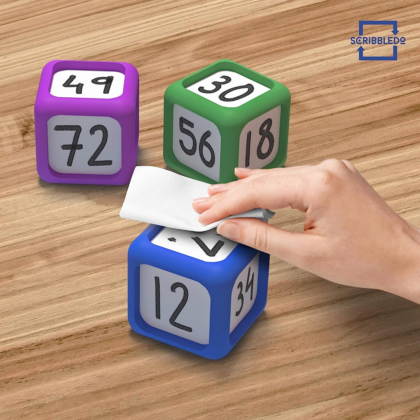 4 pack multipurpose colorful dice 2x2
