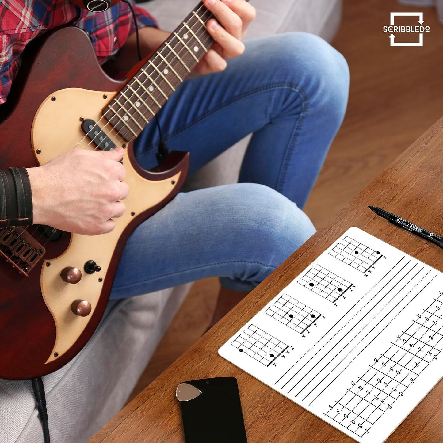 guitar fretboard for exercises 