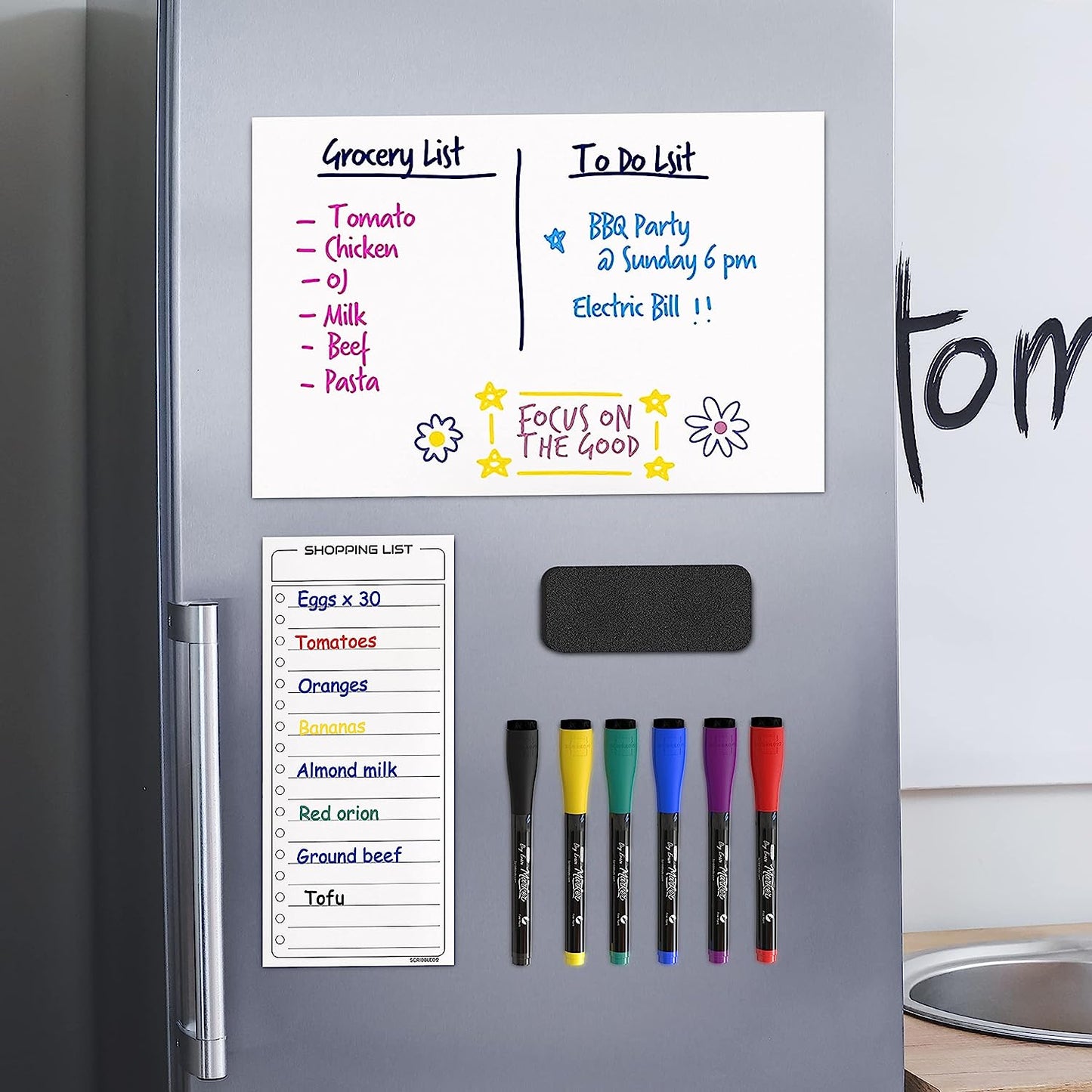 magnetic shopping list and grocery list for fridge 8x12