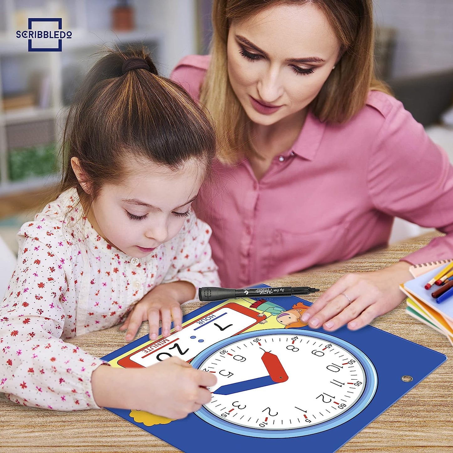 writable learning clock for classroom